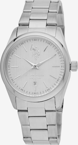 Montre à affichage analogique 'Aaron Band' U.S. POLO ASSN. en argent : devant