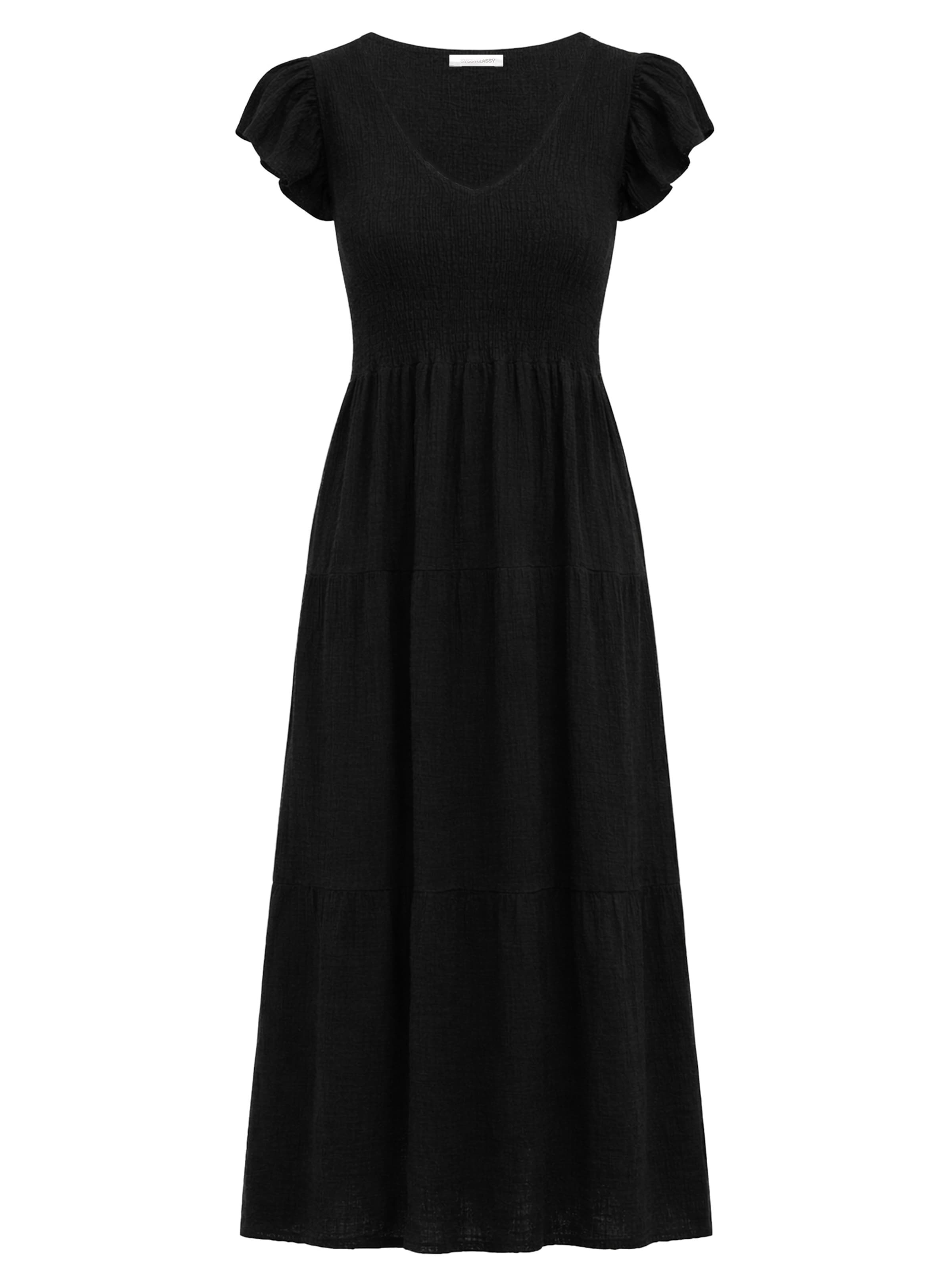 SASSYCLASSY Kleid‌ in Schwarz: Vorderseite