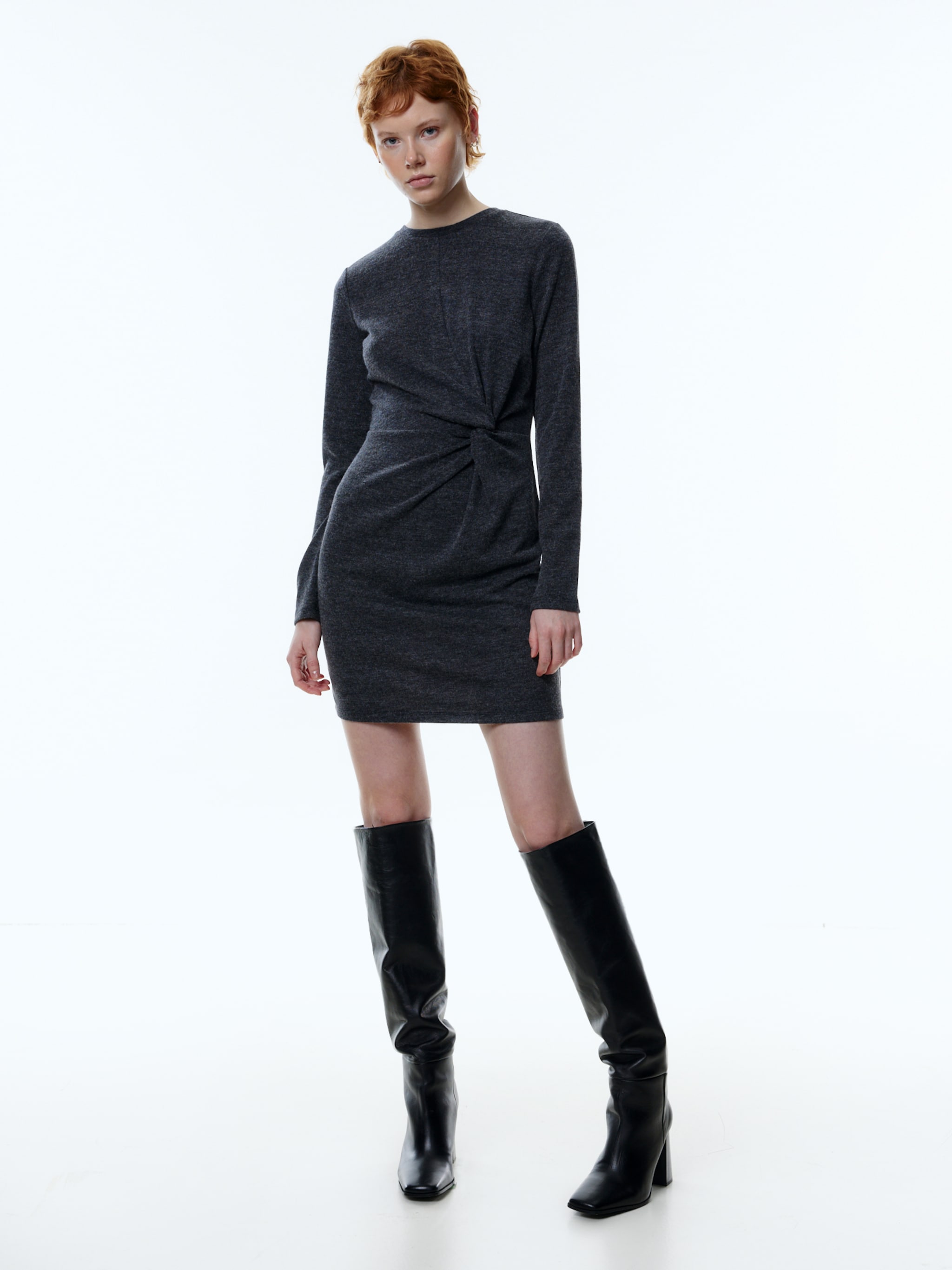 EDITED Producten Jurk 'Trine' Donkergrijs