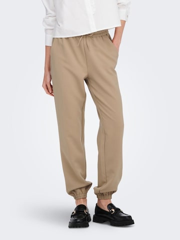 ONLY - Tapered Pantalón 'Milian' en marrón: frente