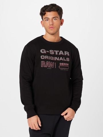 G-Star RAW - Sweatshirt em preto: frente