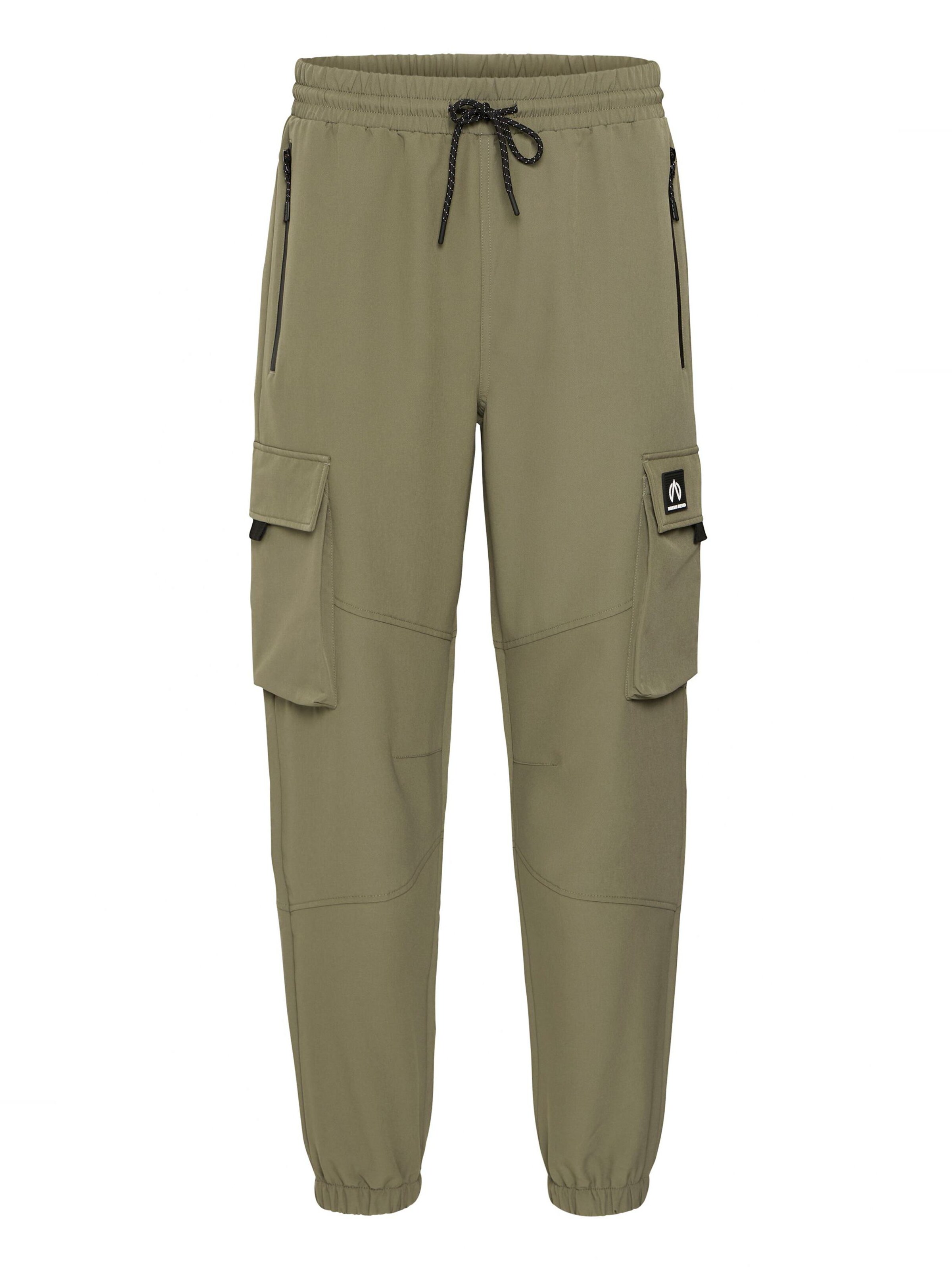 North Bend - Tapered Calças cargo 'Toni' em verde: frente