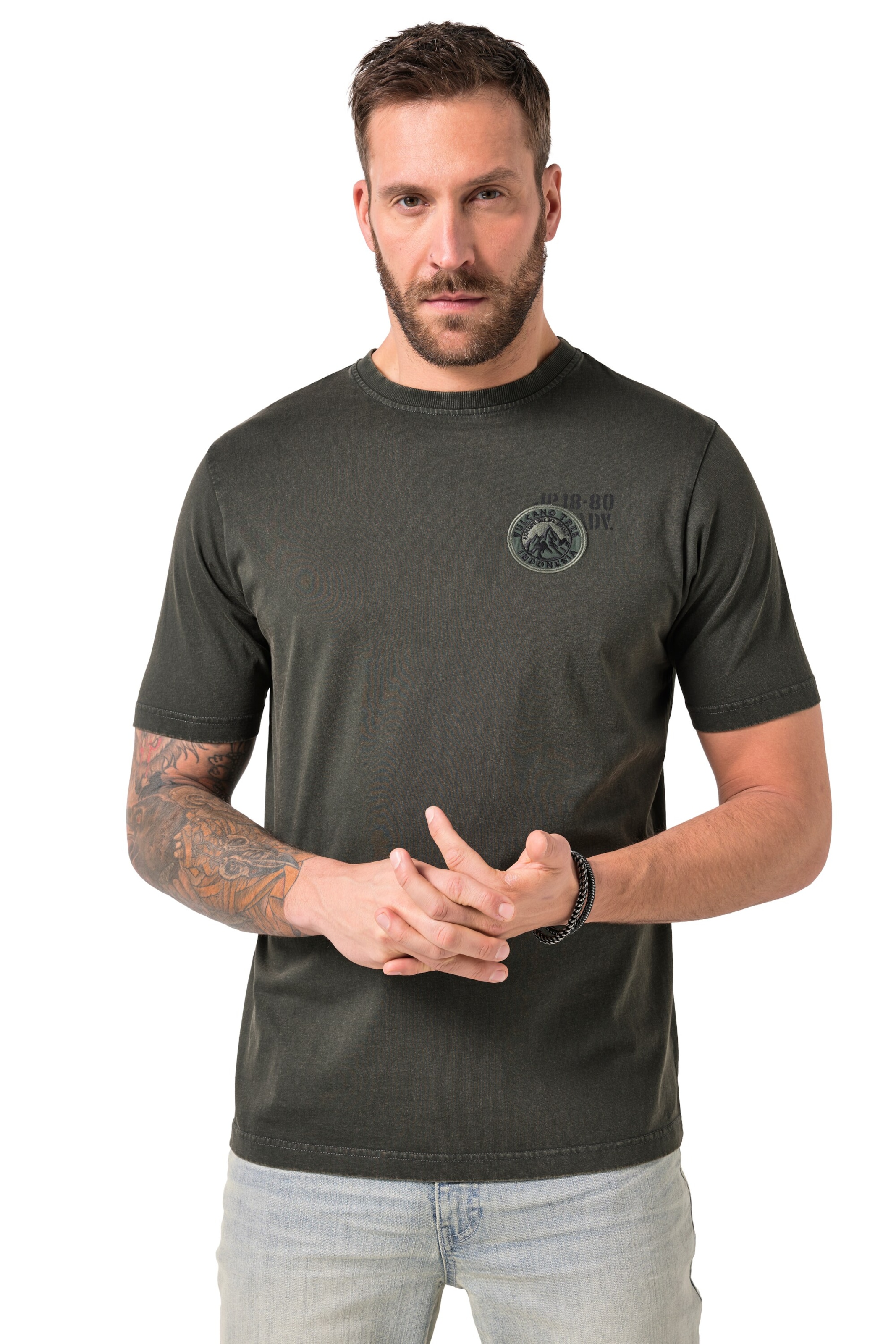 JP1880 Shirt in Groen: voorkant