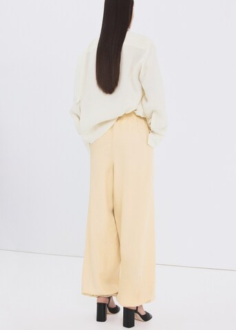 MANGO Loose fit Pants 'Jasmine' in Beige
