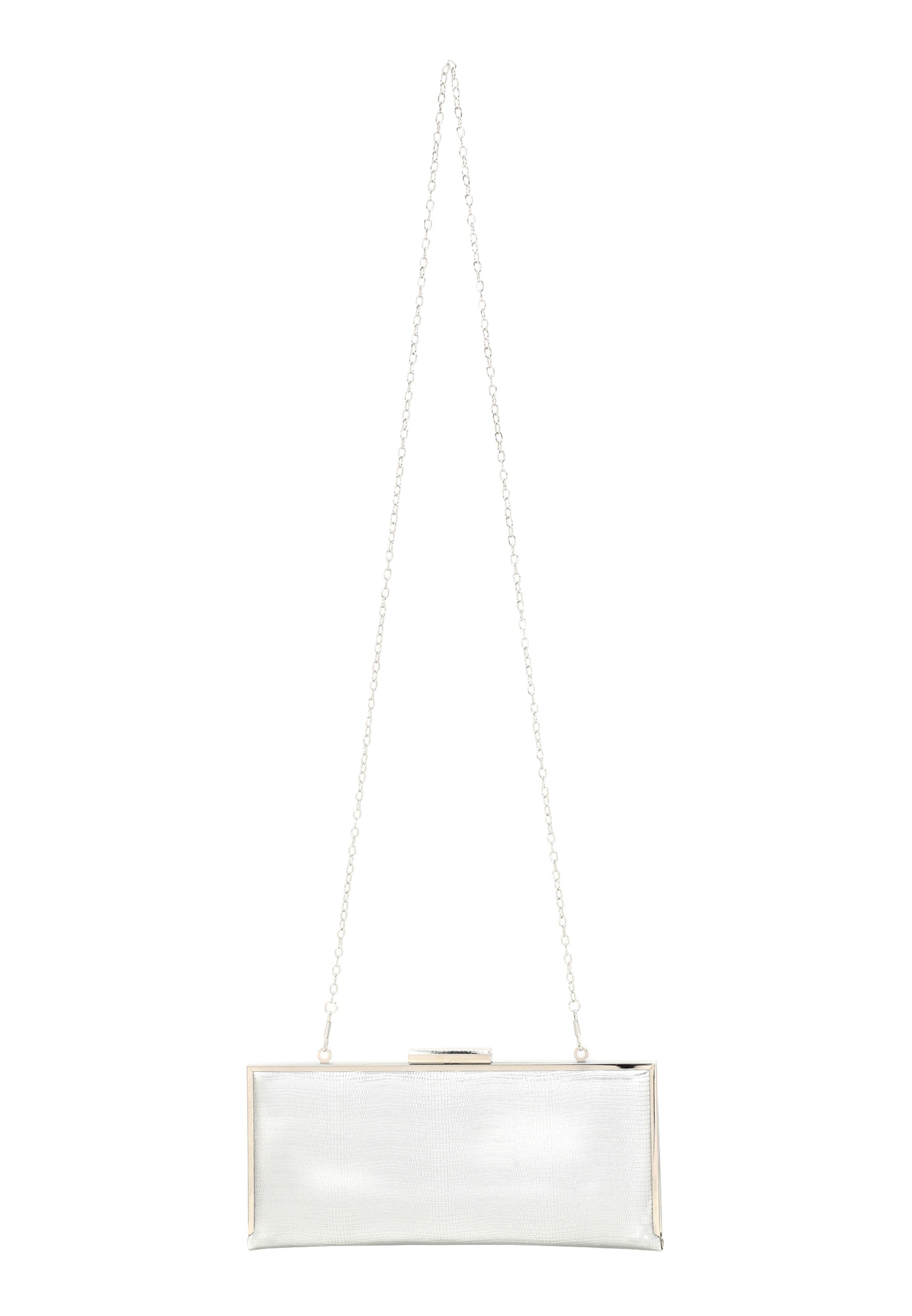 faina Clutch in Zilver: voorkant