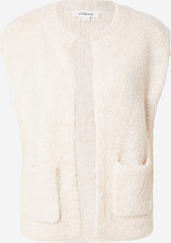 s.Oliver Strickweste in Beige: Vorderseite