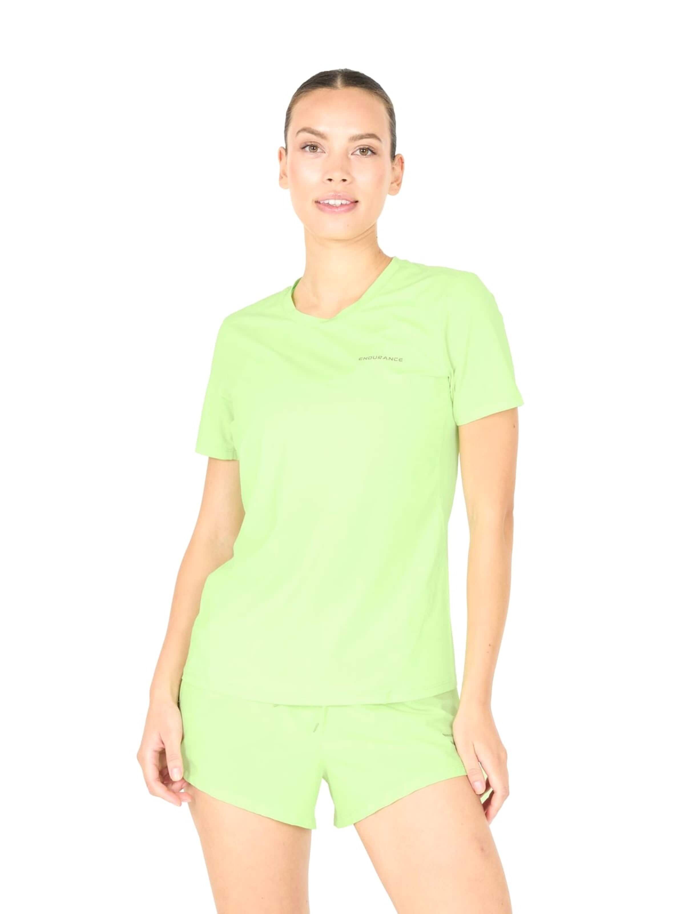 ENDURANCE Funktionsbluse 'Nan W SS Tee' i grøn: forside