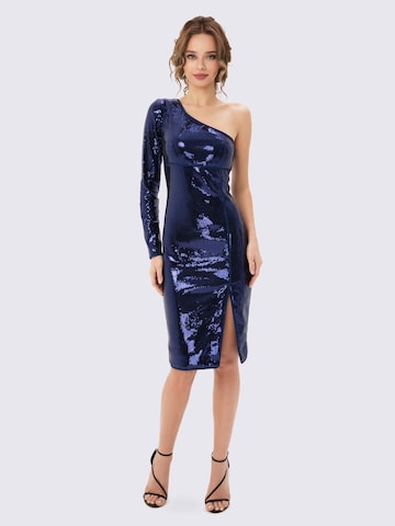Robe de soirée Anushka en bleu : devant