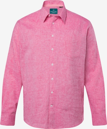Boston Park Regular fit Overhemd in Roze: voorkant