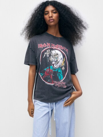 Pull&Bear T-Shirt in Grau: Vorderseite