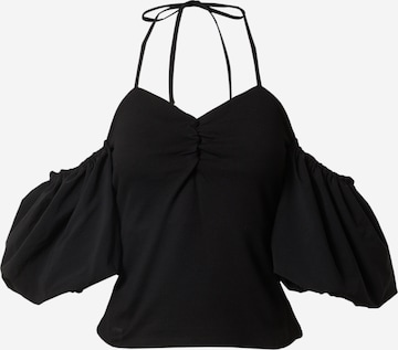 Gestuz - Blusa 'Brigitta' en negro: frente