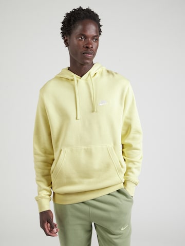 Coupe regular Sweat-shirt 'Club Fleece' Nike Sportswear en jaune : devant