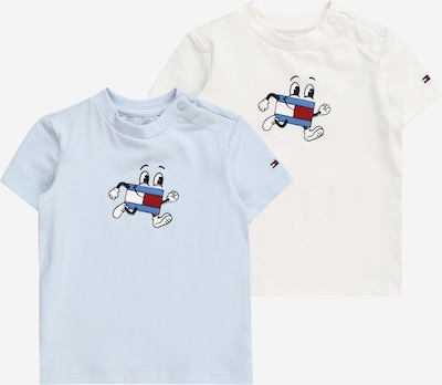 TOMMY HILFIGER T-shirt i ljusblå / röd / svart / vit, Produktvy