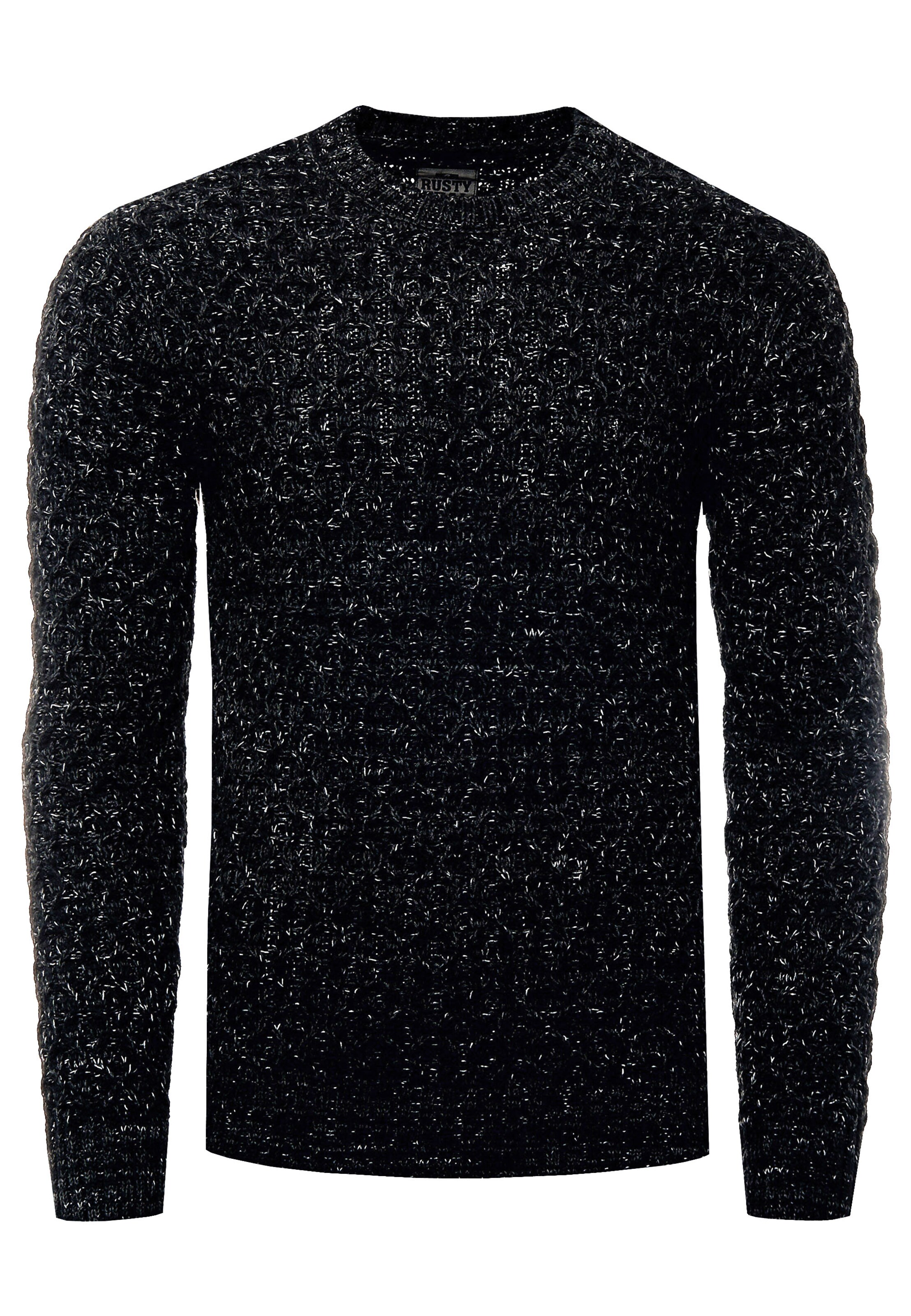 Rusty Neal Strickpullover in Schwarz: Vorderseite