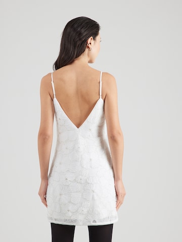 Abercrombie & Fitch Koktejl obleka | bela barva