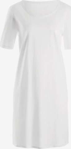 Hanro Kurzarm Nachthemd ' Cotton Deluxe 90cm ' in Weiß: predná strana