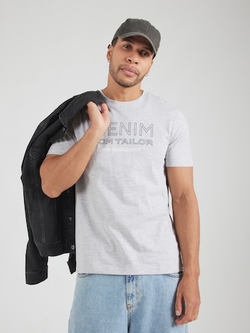 TOM TAILOR DENIM Shirt in Grey: front