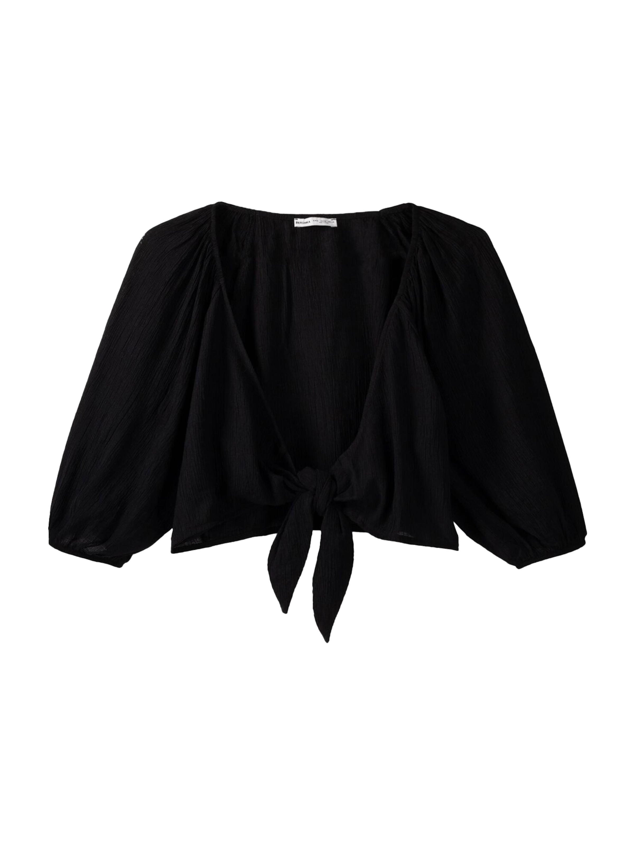 Bershka Bluza | črna barva: sprednja stran