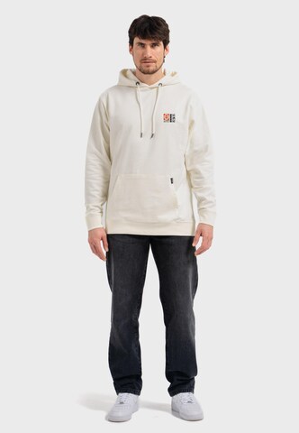 Oldskull Sweatshirt 'Asian Neo Tokyo Floating Izakaya Graphic' in White