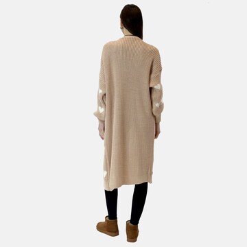 Cappotto in maglia di Elara in rosa