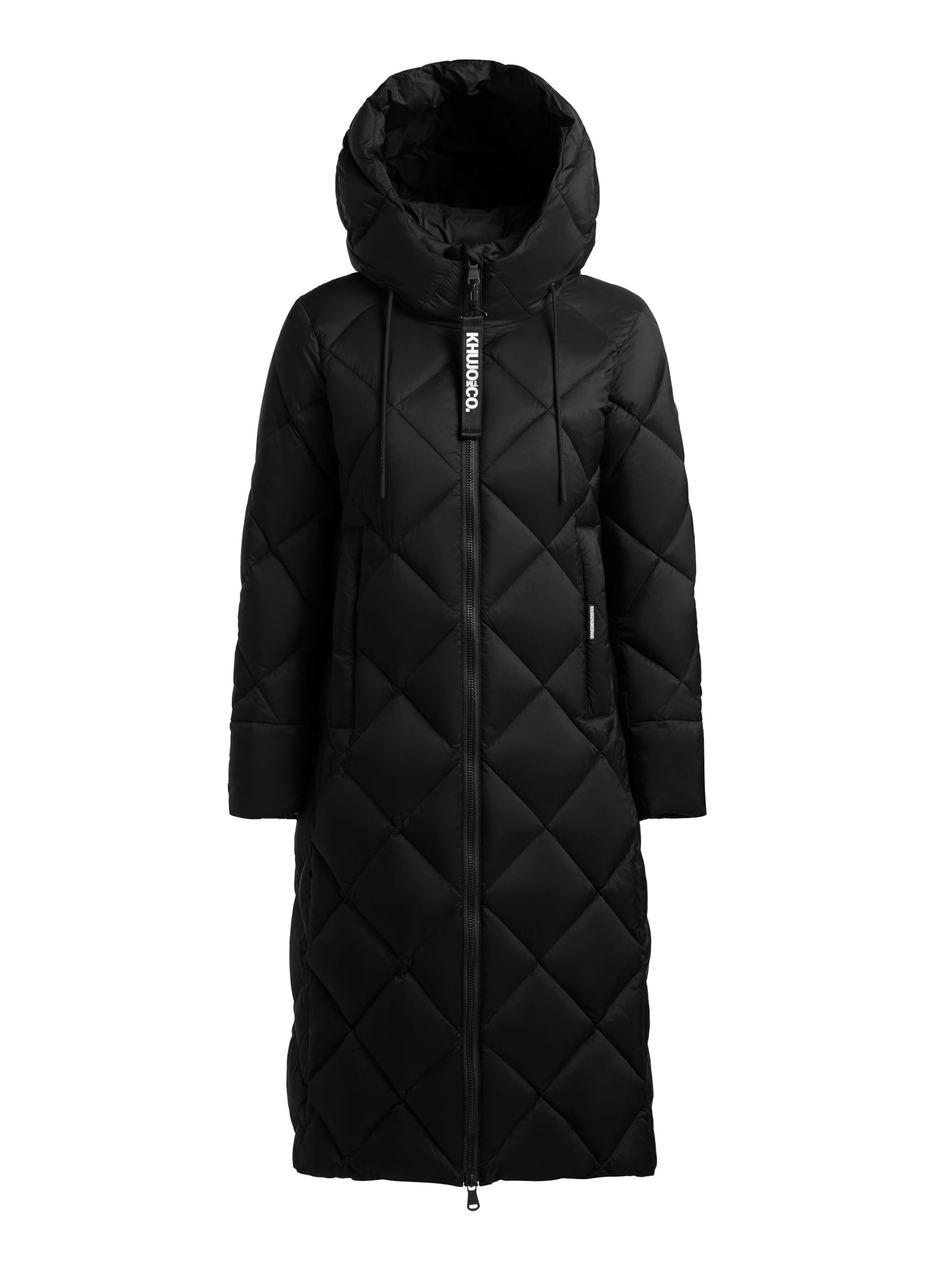 Manteau d’hiver 'Cilia2' khujo en noir : devant