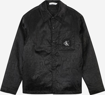 Calvin Klein Jeans Regular fit Риза в черно: отпред