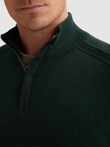 VANGUARD Pullover 'Pullover in tonal mouliné with half-zip' i grøn