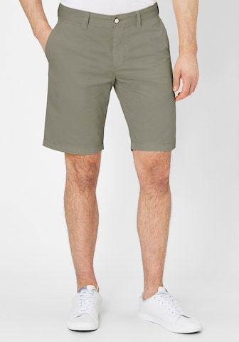 REDPOINT Regular Chino Pants in Green: front