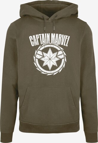 ABSOLUTE CULT Sweatshirt 'Captain Marvel - Blade' in Groen: voorkant