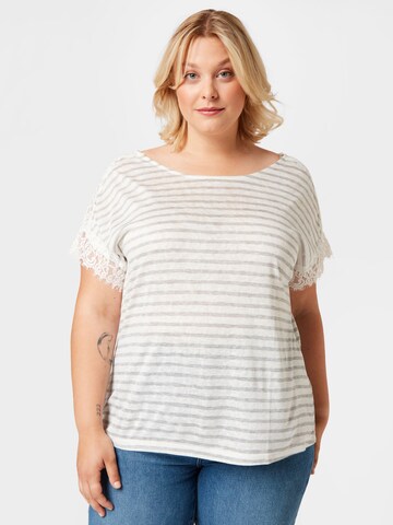 T-shirt 'Karima' ABOUT YOU Curvy en gris : devant