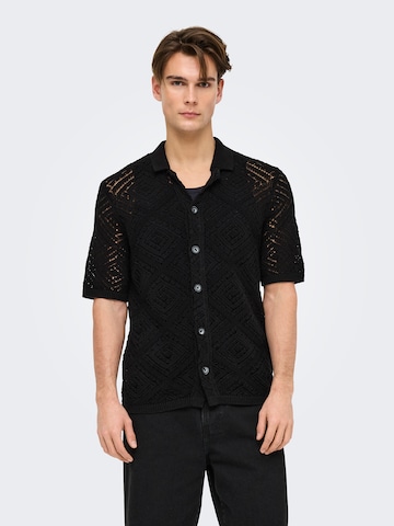 juoda Only & Sons Kardiganas 'ONSKOLMAR': priekis