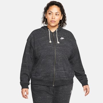 Nike Sportswear Sweatjacke in Schwarz: Vorderseite