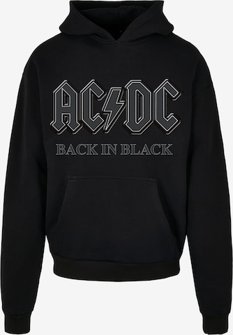 Sweat-shirt 'ACDC Back in Black' F4NT4STIC en noir : devant