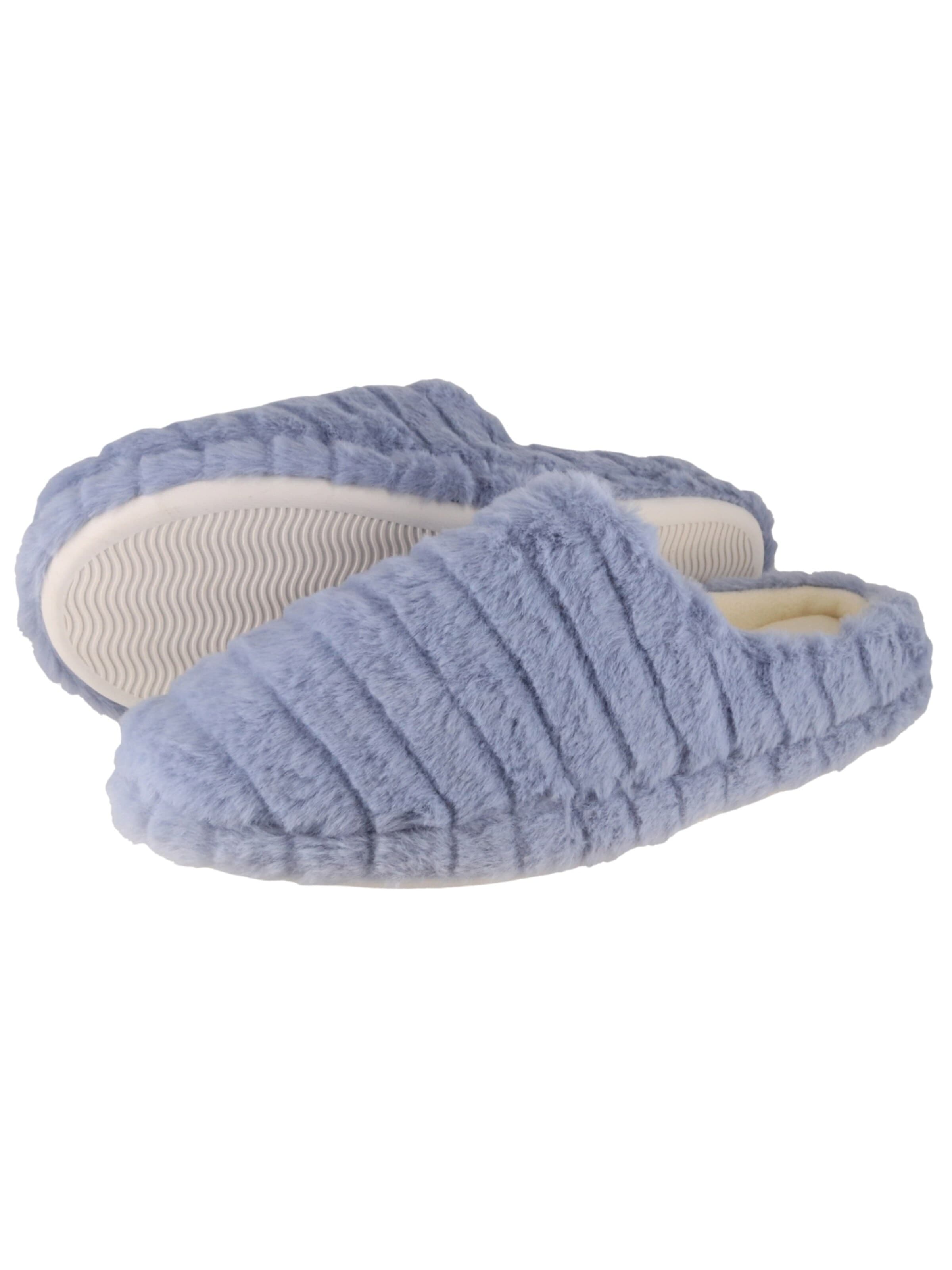 Fluffys Hausschuh 'Veluna Plüsch Pantoffeln'‌‌‌ in Blau