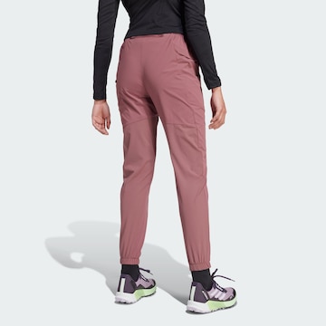 Effilé Pantalon de sport 'Xperior' ADIDAS TERREX en rouge