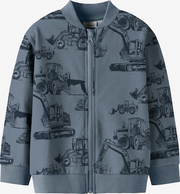 NAME IT - Casaco em moletão 'NMMSTORM' em azul: frente