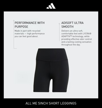 ADIDAS PERFORMANCE Skinny Sportbroek 'All Me 5INCH' in Zwart