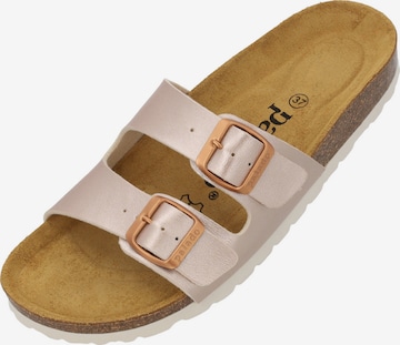 Palado Pantolette 'Palado Milos Metallic' in Pink: Vorderseite