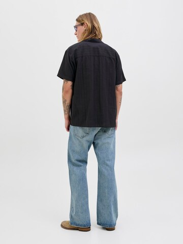 JACK & JONES Comfort fit Button Up Shirt in Black
