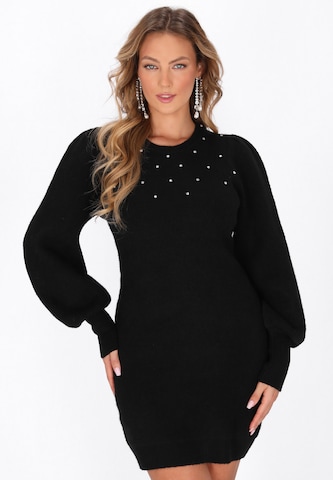 faina Knit dress in Black: front