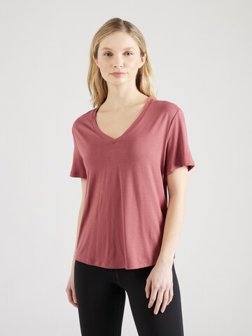 T-shirt fonctionnel Reebok en rose : devant