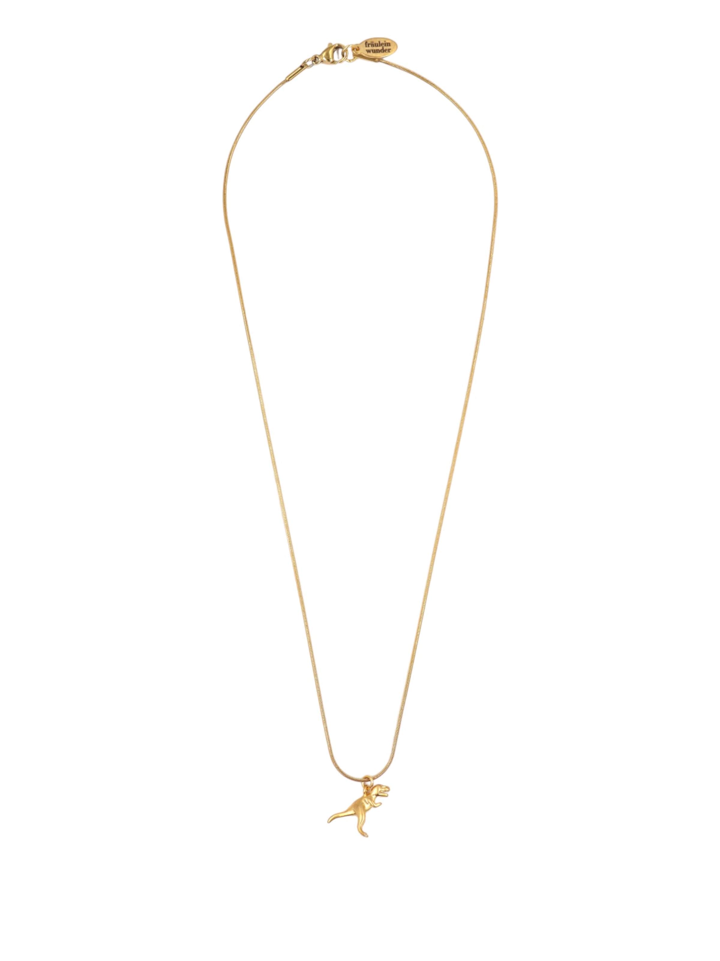 Fräulein Wunder Řetízek 'T-Rex' – zlatá: přední strana