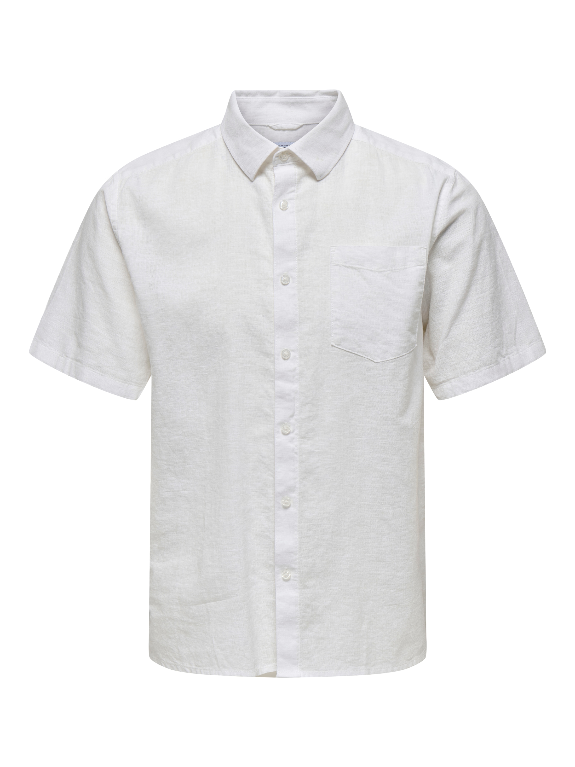 Only & Sons Regular fit Риза 'ONSCaiden' в бяло: отпред