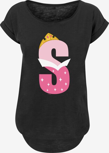 Maglietta 'Disney Alphabet S Is For Sleeping Beauty' F4NT4STIC di colore rosa / nero / bianco, Visualizzazione prodotti