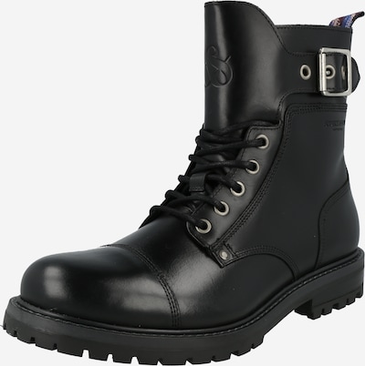 SCOTCH & SODA Schnürboots 'Traktor' in schwarz, Produktansicht