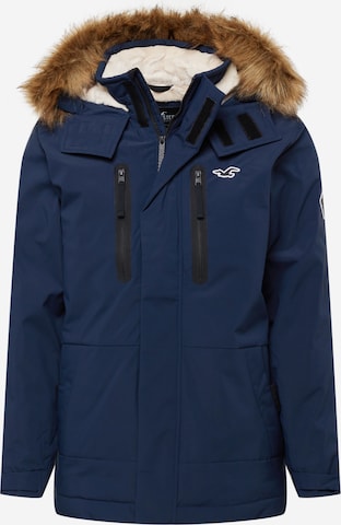 HOLLISTER Winterjas in Blauw: voorkant