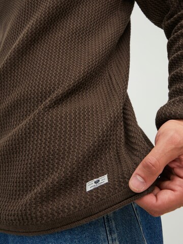 JACK & JONES Trui 'Carlos' in Bruin