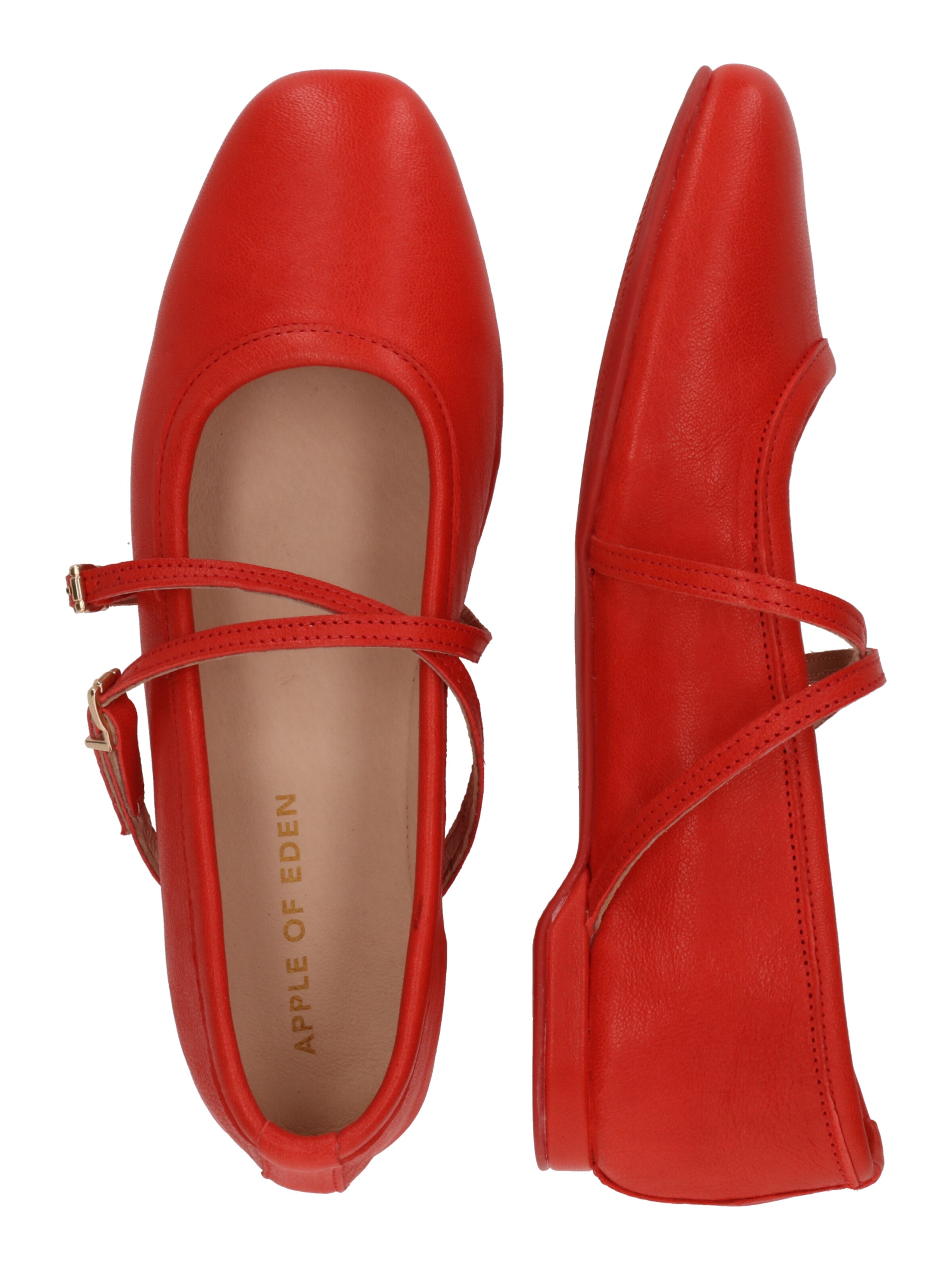 raudona Apple of Eden Balerinos su dirželiais
