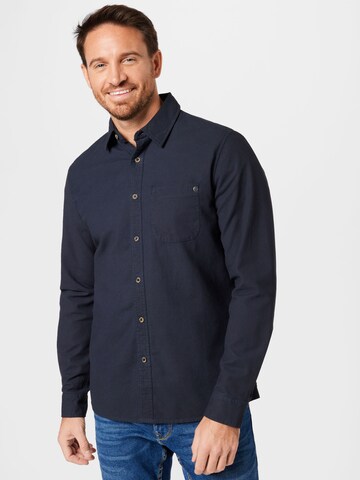 !Solid Regular Fit Hemd 'Vero' in Blau: Vorderseite
