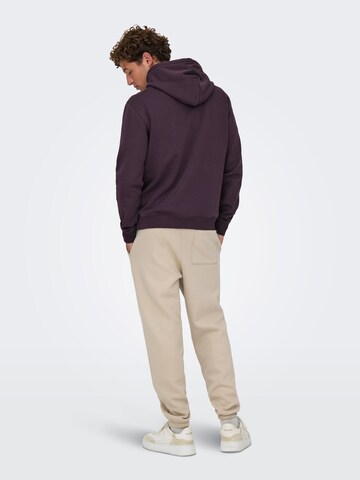Only & Sons Sweatshirt 'ONSCURATED' in Lila